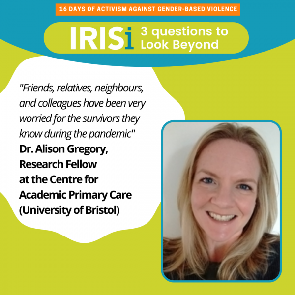 Dr. Alison Gregory, Research Fellow at the Centre for Academic Primary Care (University of Bristol)